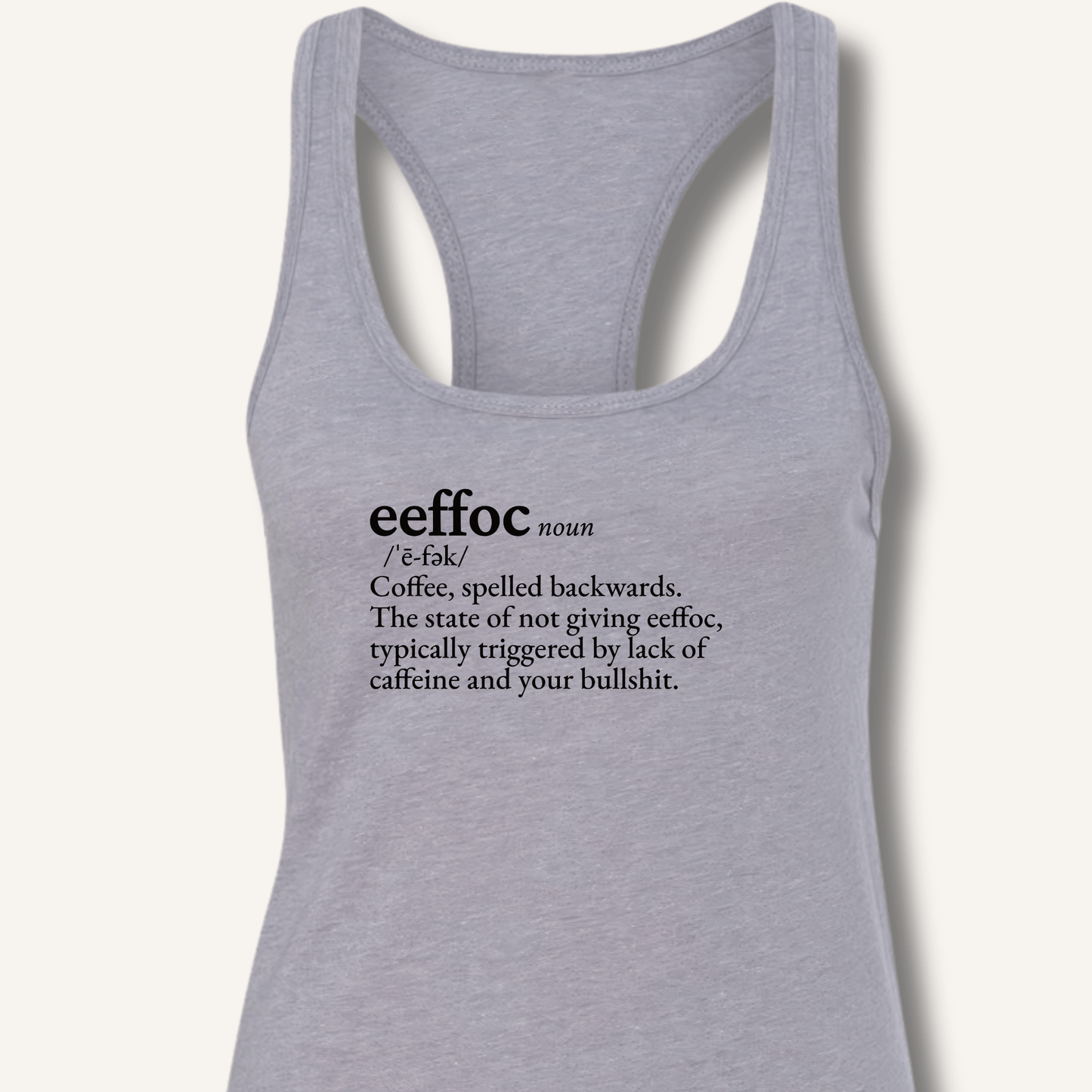 Tank Top XS / Heather Grey Eeffoc Definition Racerback Tank