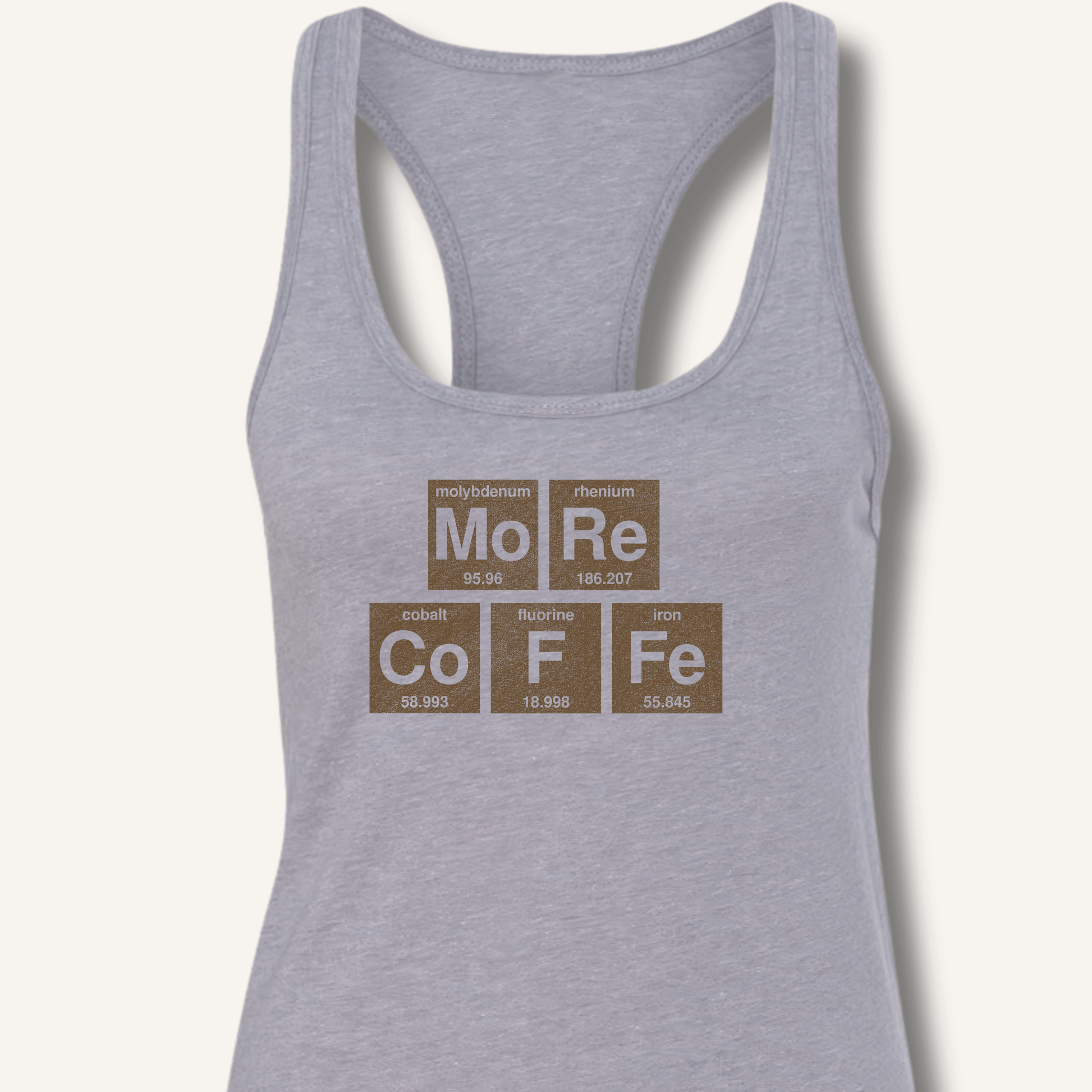 Tank Top XS / Heather Grey More Coffee Racerback Tank