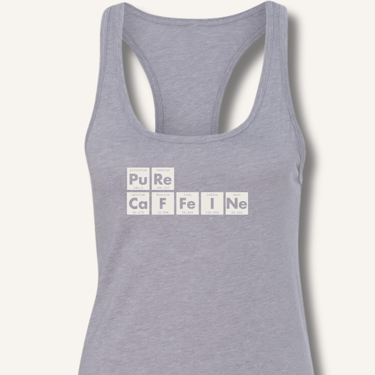 Tank Top XS / Heather Grey Pure Caffeine Racerback Tank