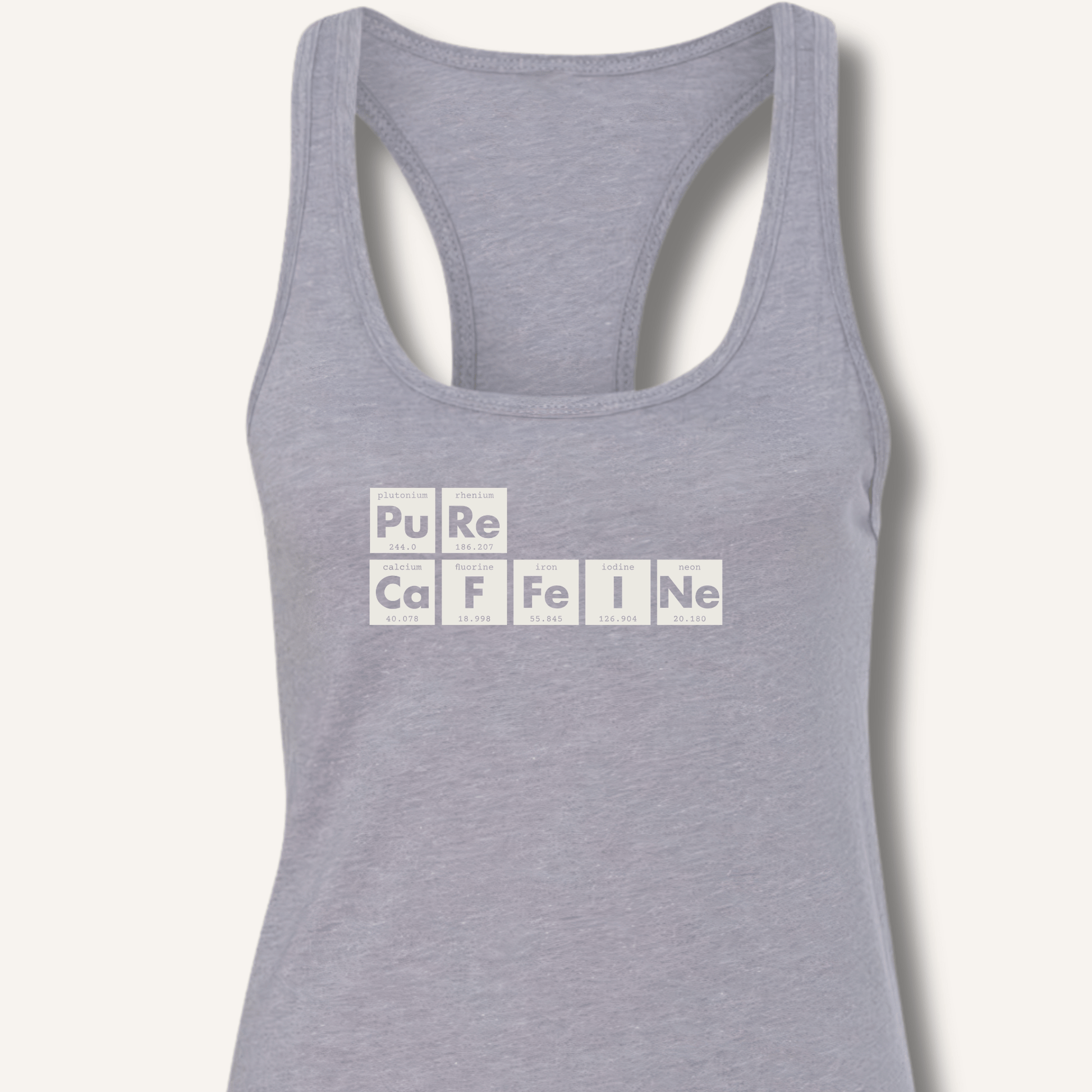 Tank Top XS / Heather Grey Pure Caffeine Racerback Tank