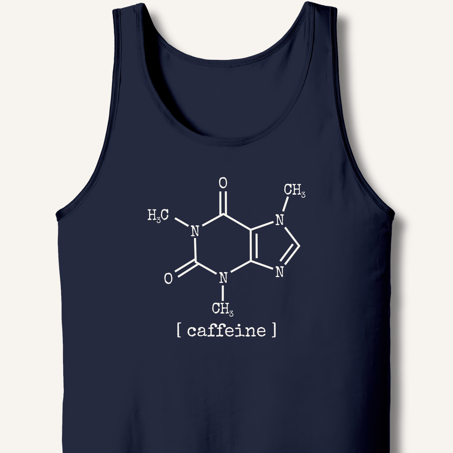 Tank Top XS / Navy Caffeine Molecule Tank