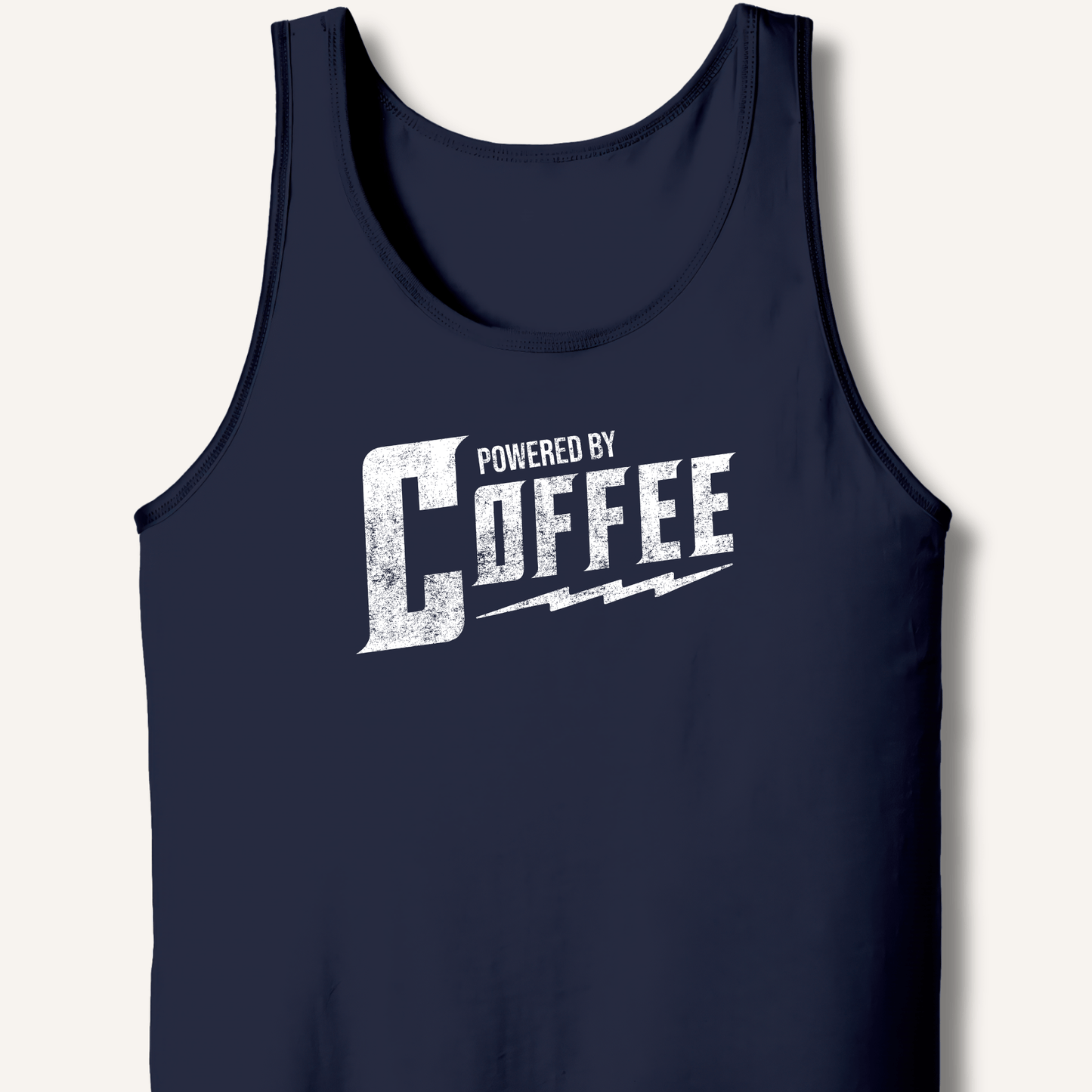 Tank Top XS / Navy Powered By Coffee Tank