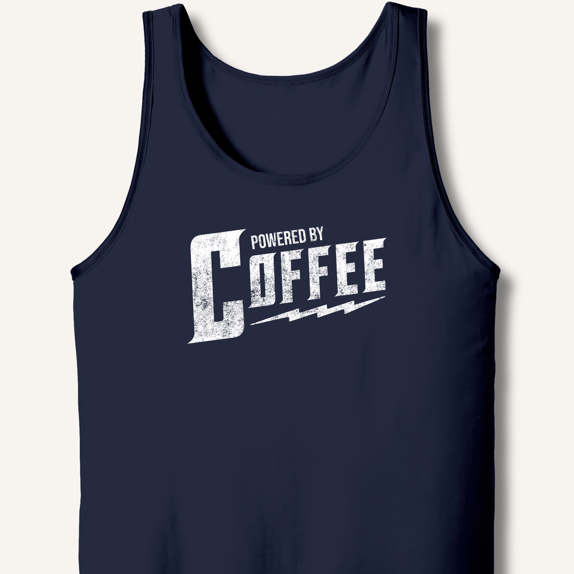Tank Top XS / Navy Powered By Coffee Tank