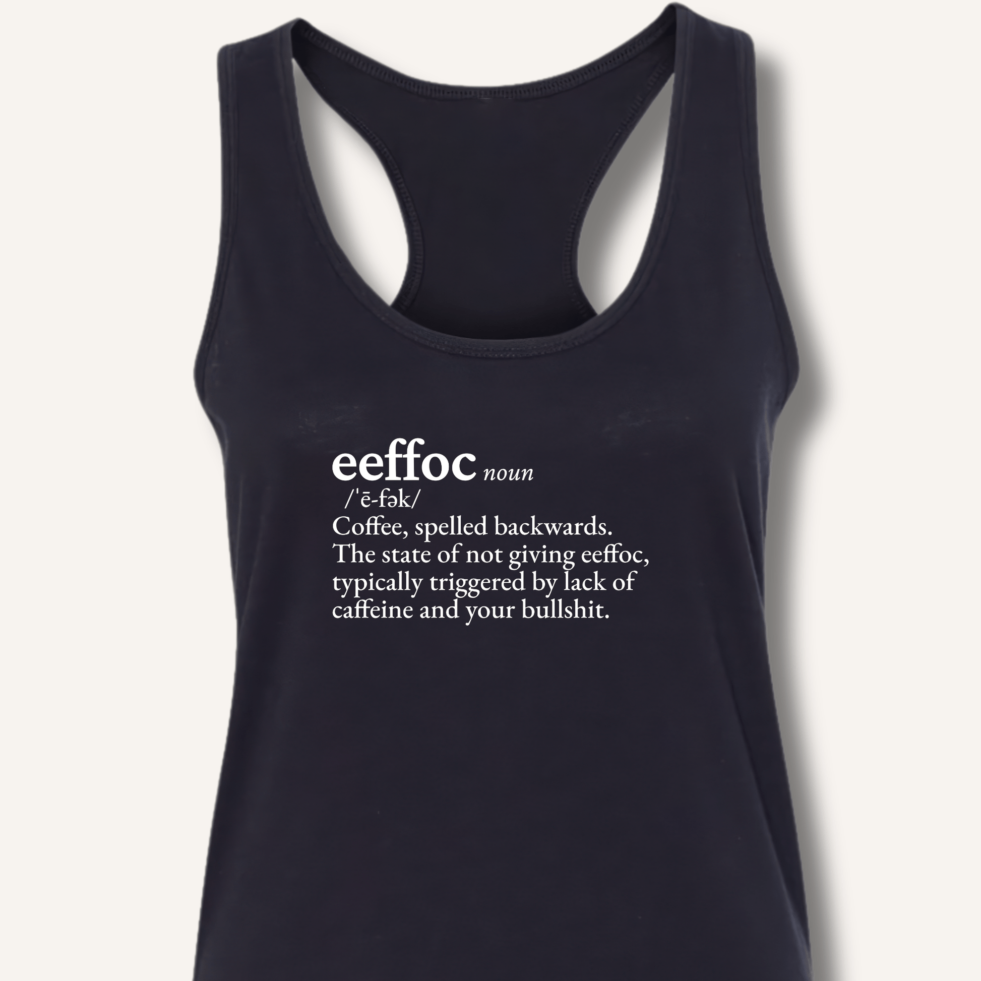 Tank Top XS / Solid Black Eeffoc Definition Racerback Tank