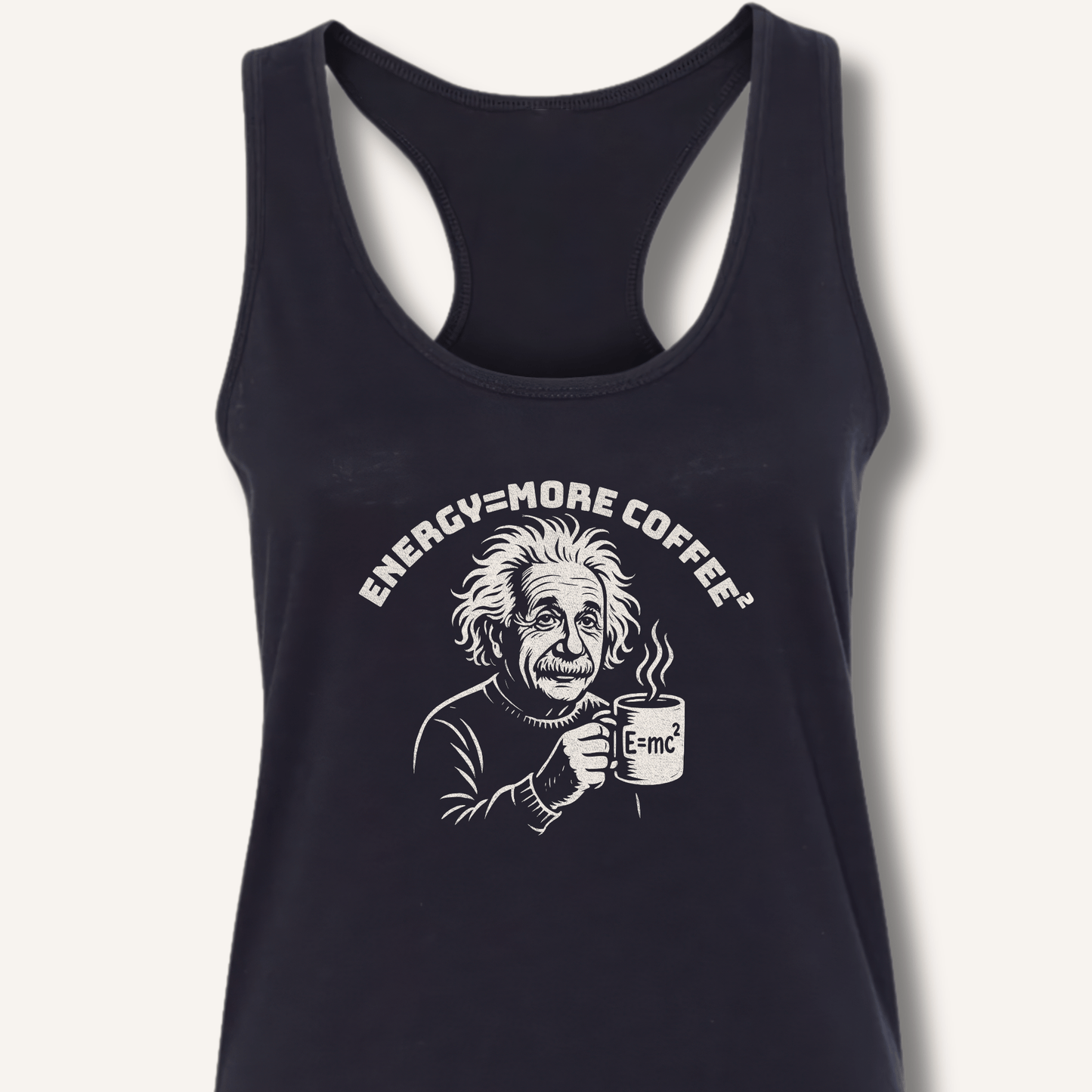 Tank Top XS / Solid Black Energy = More Coffee² Racerback Tank