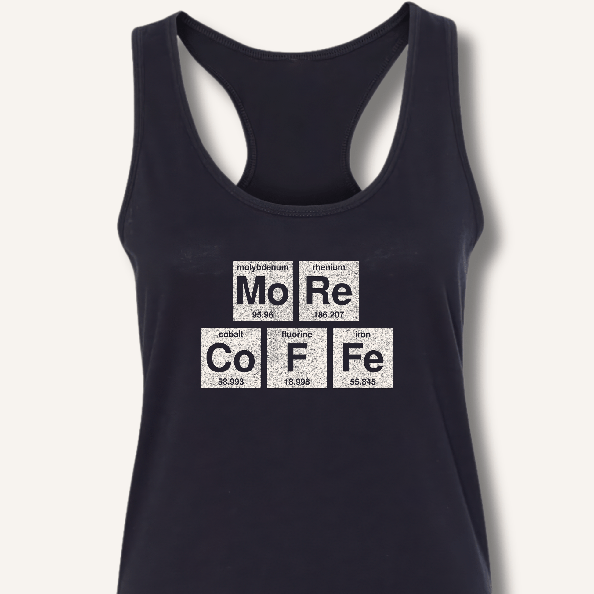 Tank Top XS / Solid Black More Coffee Racerback Tank
