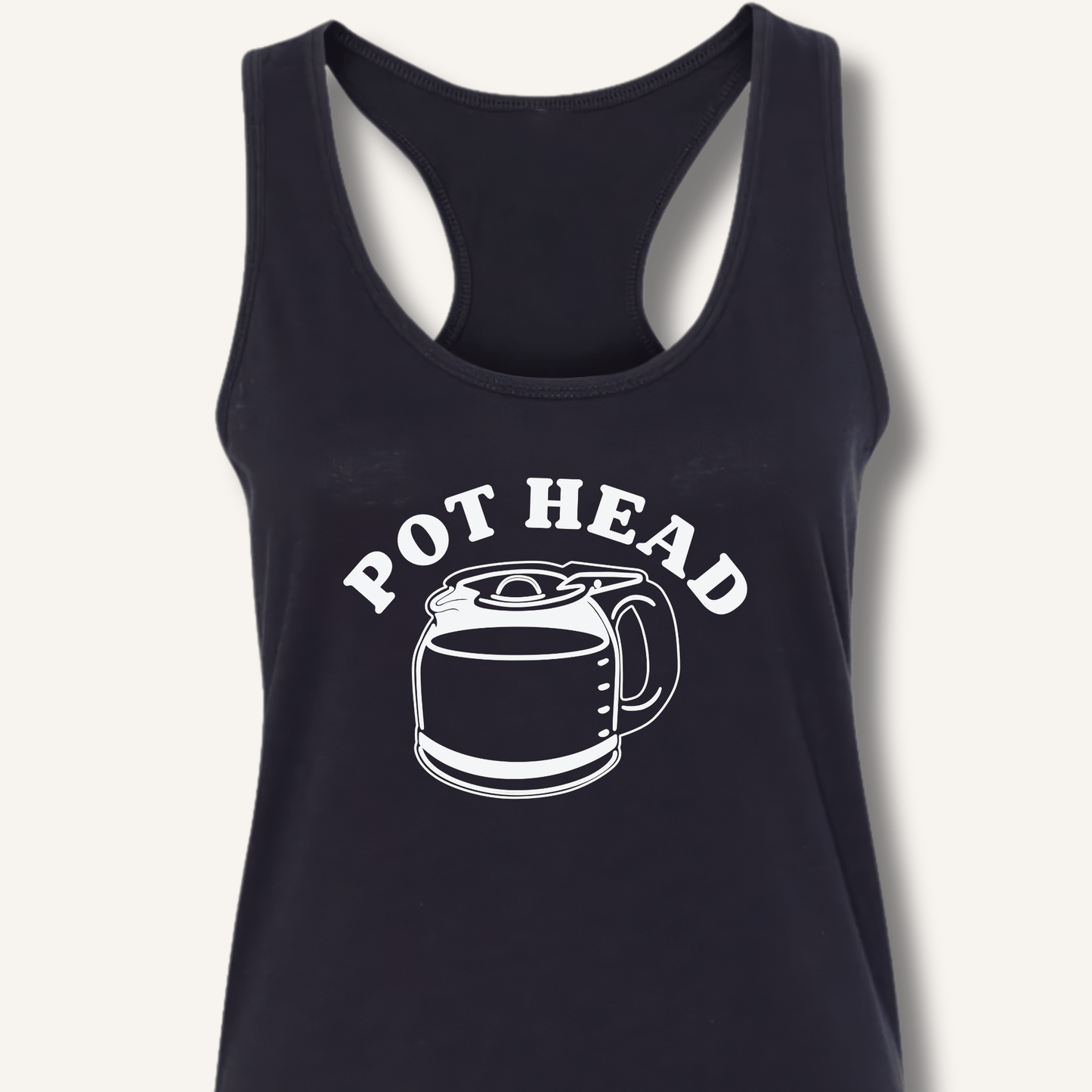 Tank Top XS / Solid Black Pot Head Racerback Tank