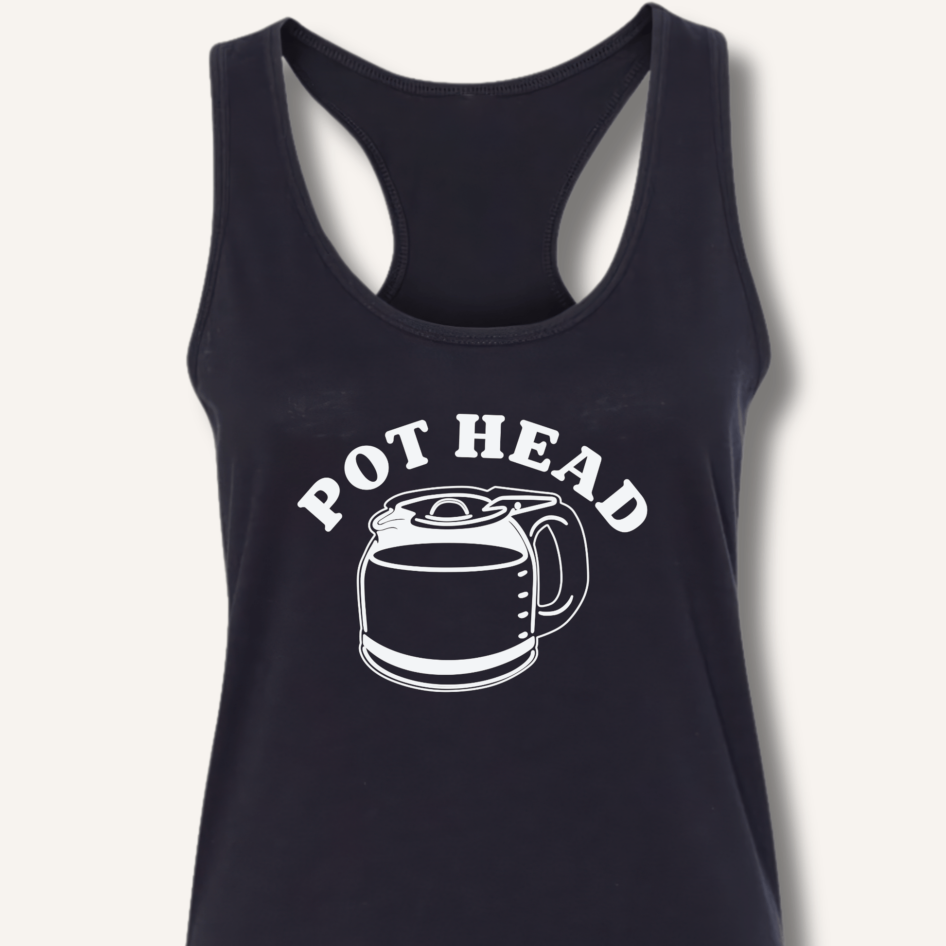 Tank Top XS / Solid Black Pot Head Racerback Tank