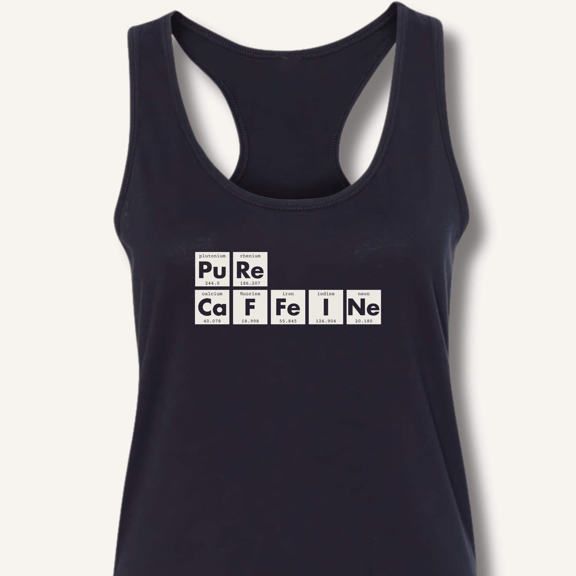 Tank Top XS / Solid Black Pure Caffeine Racerback Tank