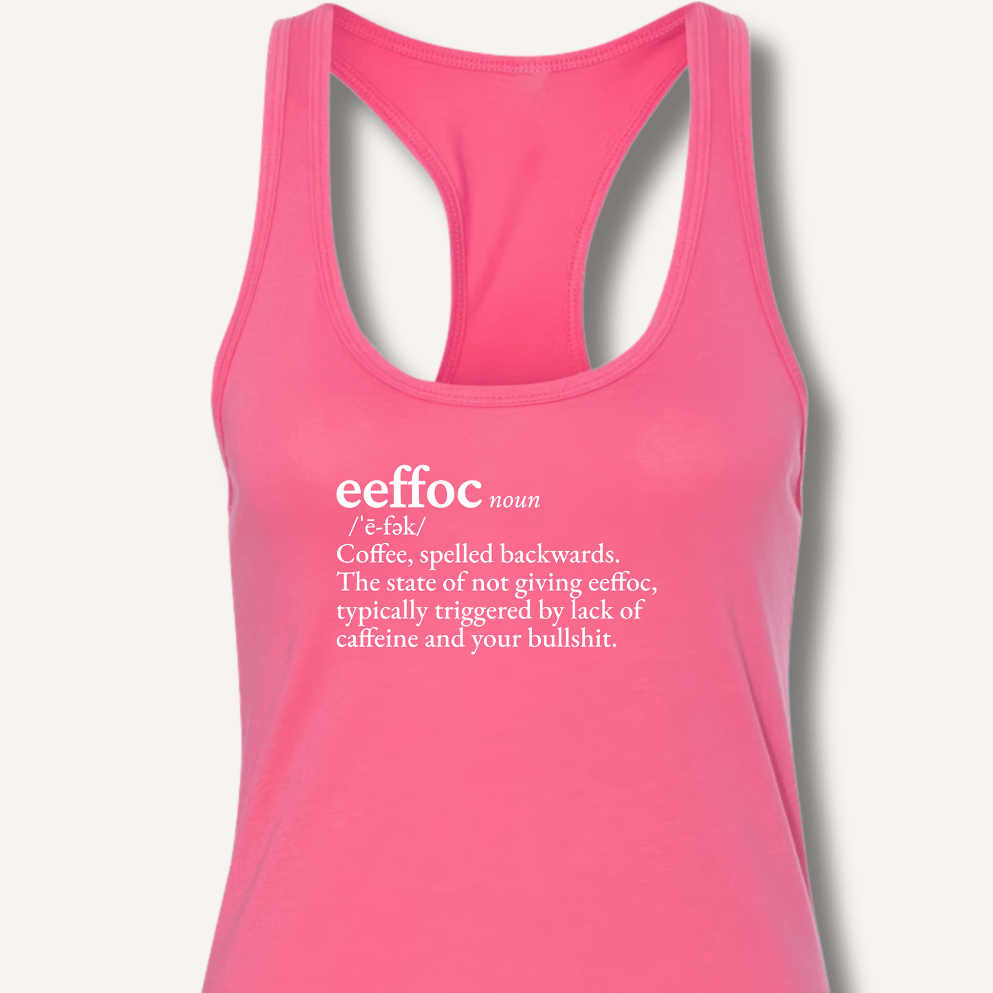 Tank Top XS / Solid Hot Pink Eeffoc Definition Racerback Tank