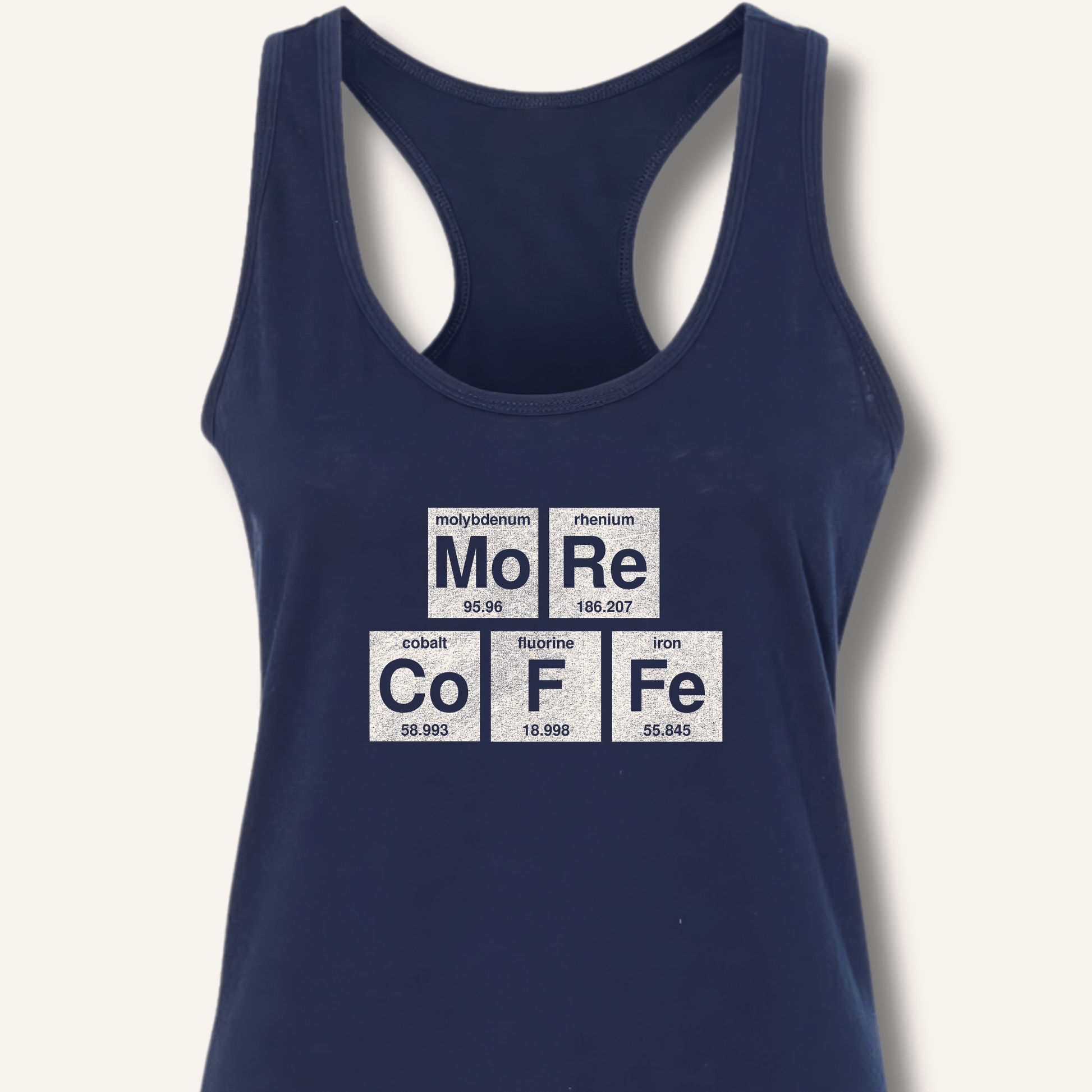 Tank Top XS / Solid Midnight Navy More Coffee Racerback Tank