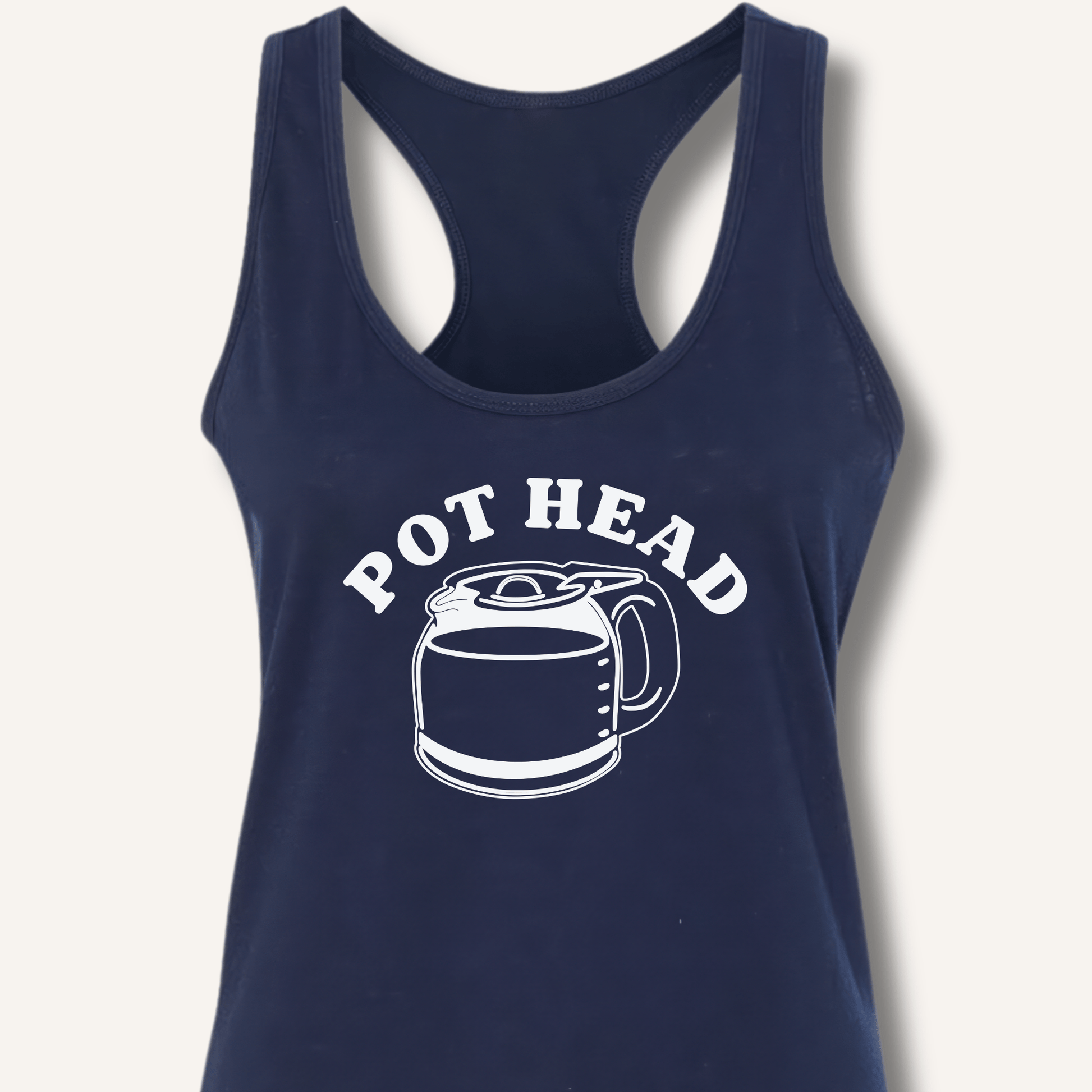 Tank Top XS / Solid Midnight Navy Pot Head Racerback Tank