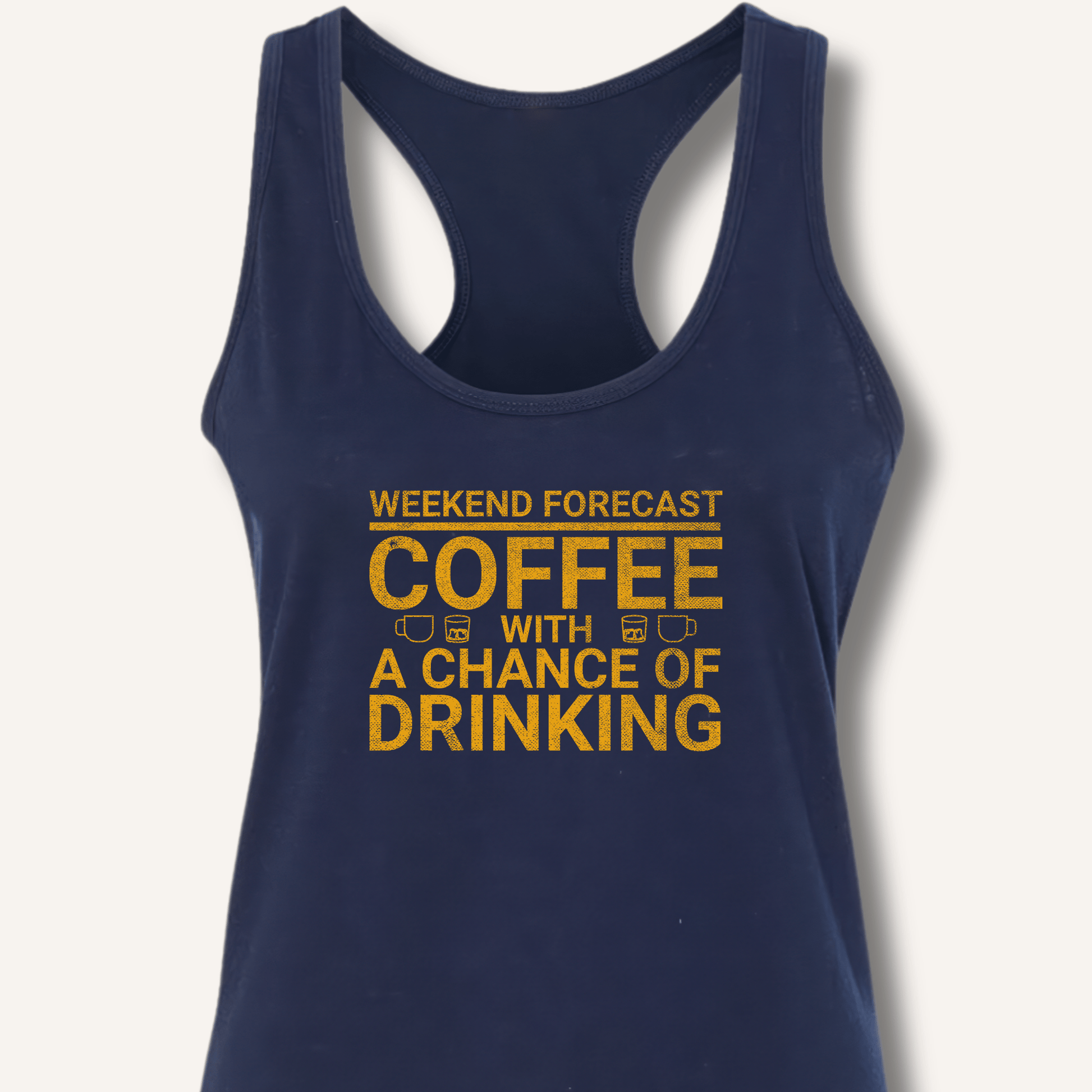 Tank Top XS / Solid Midnight Navy Weekend Forecast Racerback Tank