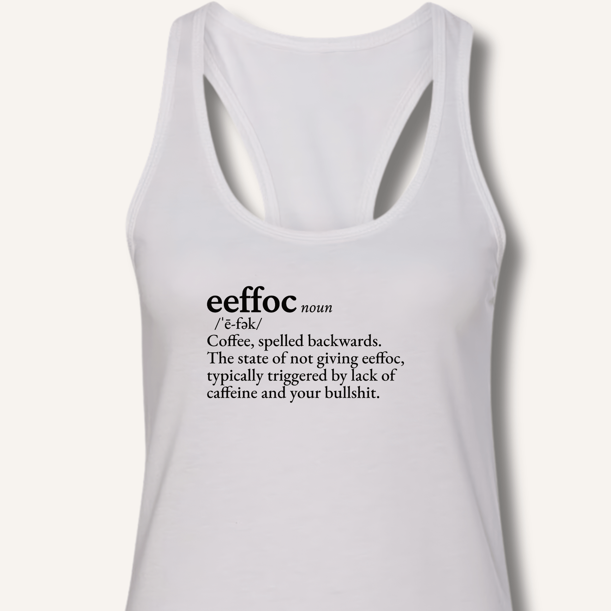 Tank Top XS / Solid White Eeffoc Definition Racerback Tank