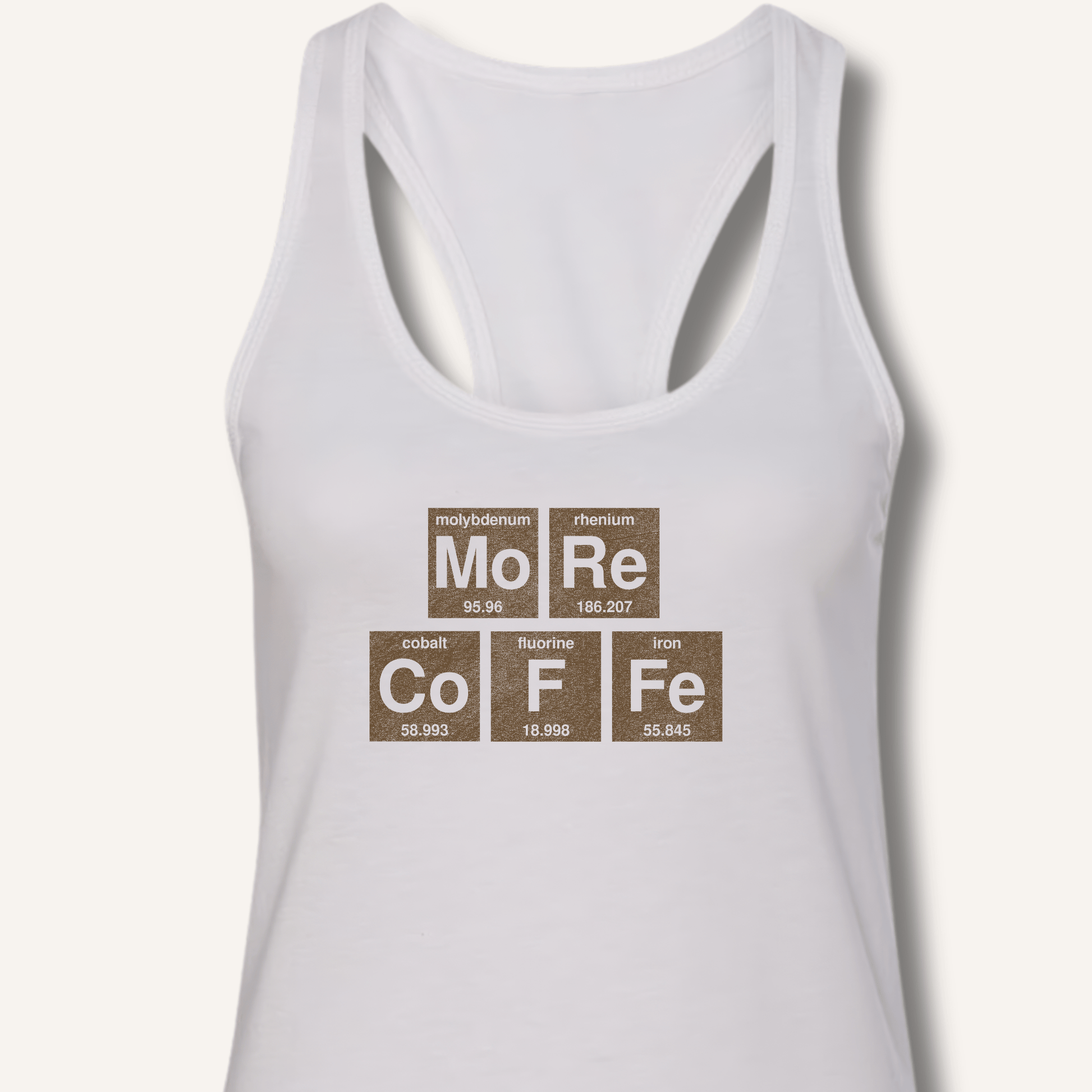 Tank Top XS / Solid White More Coffee Racerback Tank