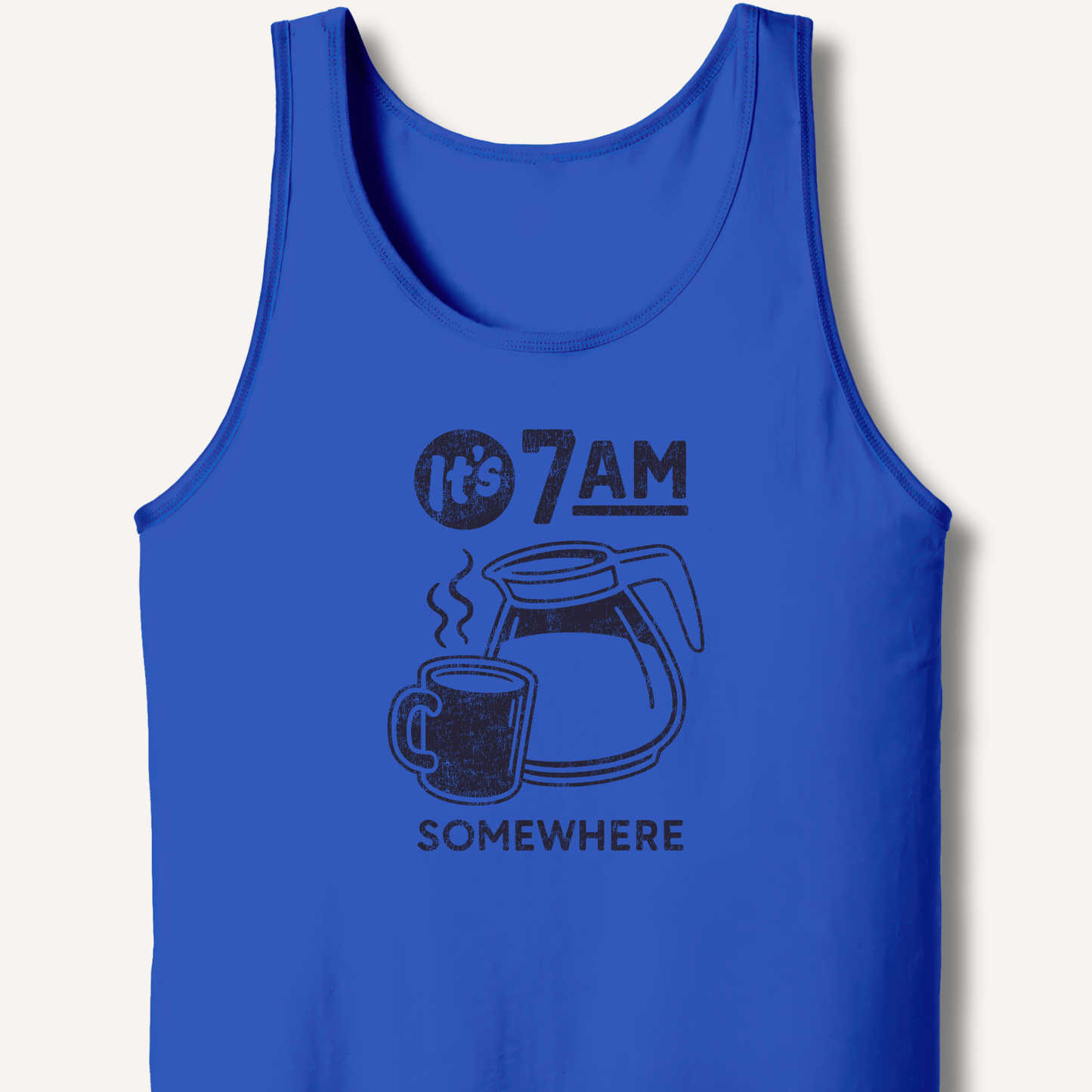 Tank Top XS / True Royal It's 7AM Somewhere Tank