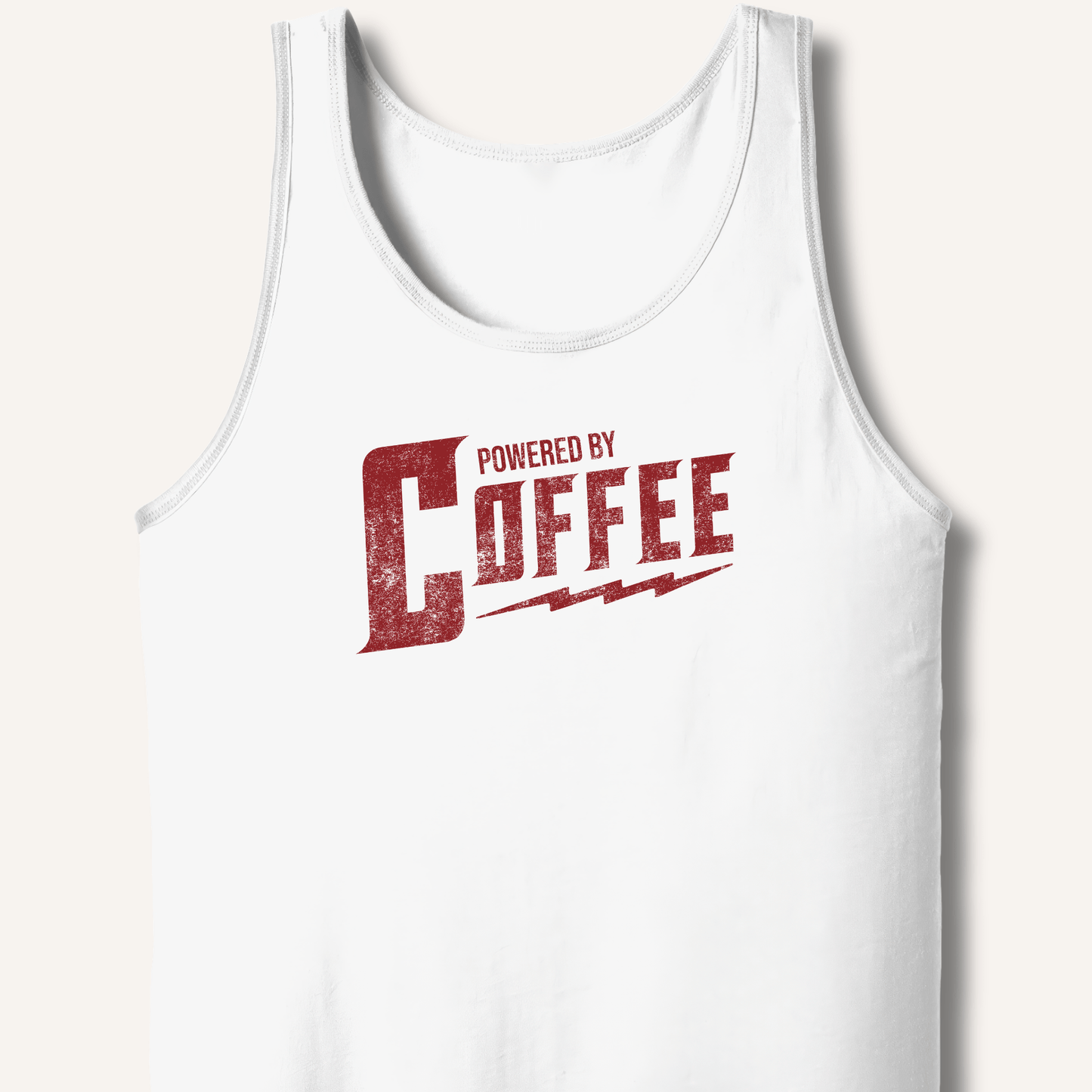 Tank Top XS / White Powered By Coffee Tank