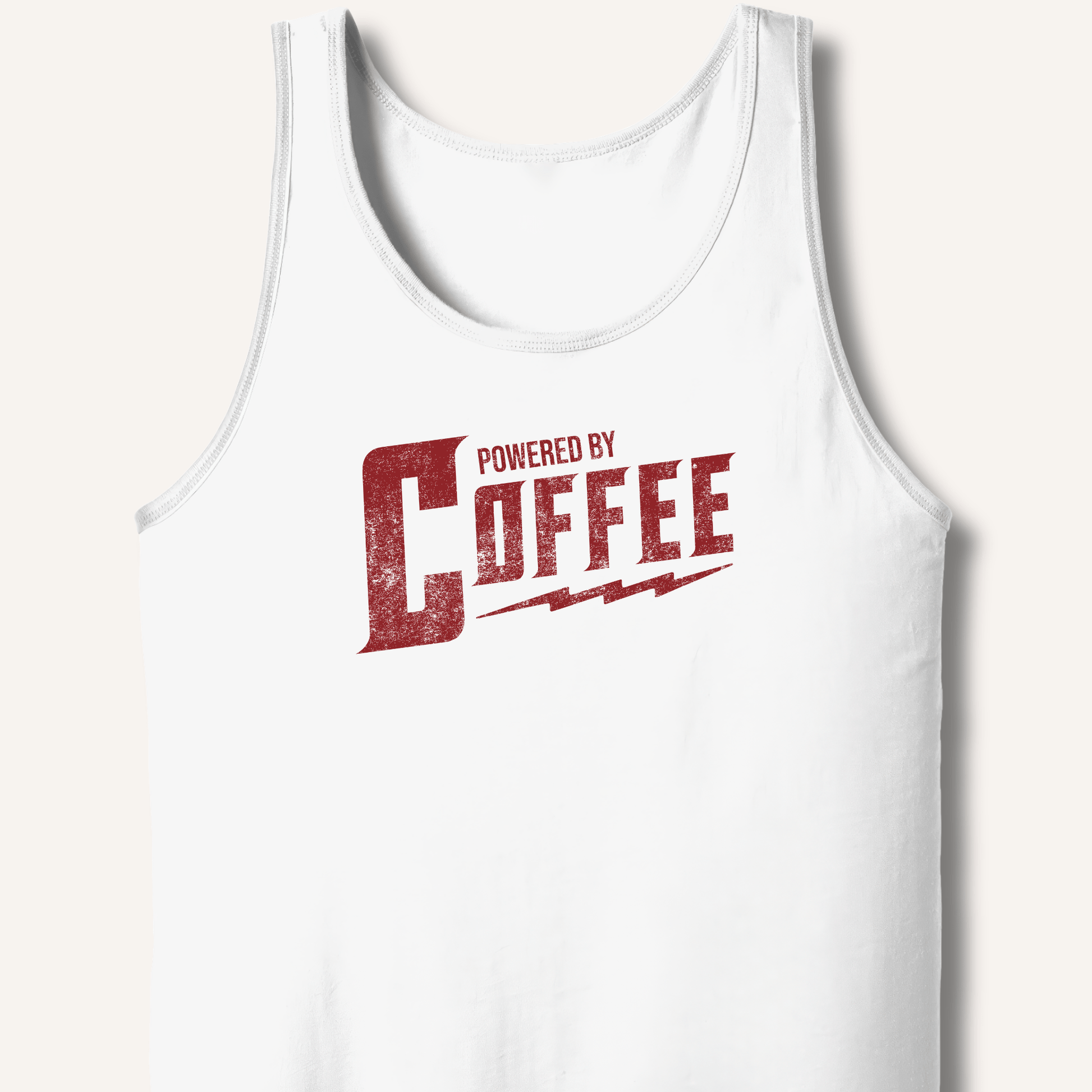 Tank Top XS / White Powered By Coffee Tank