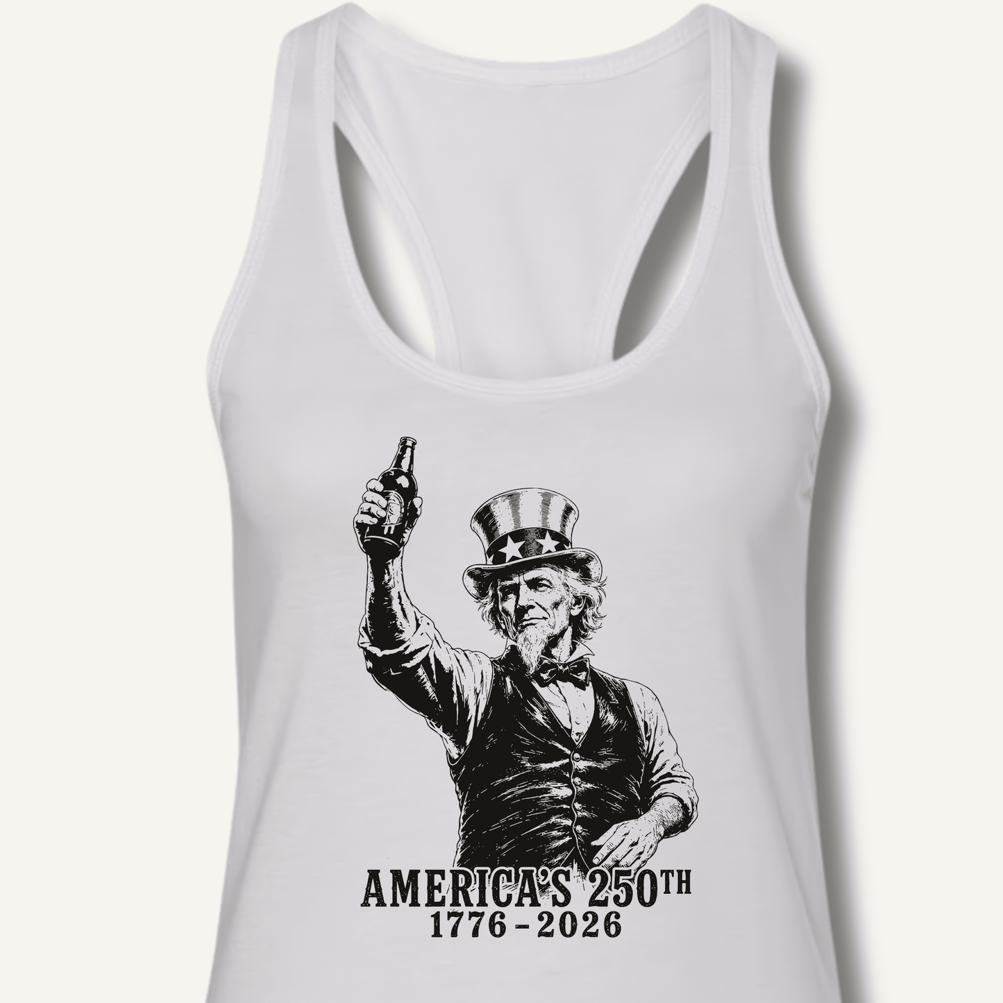 Uncle Sam 250th Beer Salute Racerback Tank - Sip & Shirt