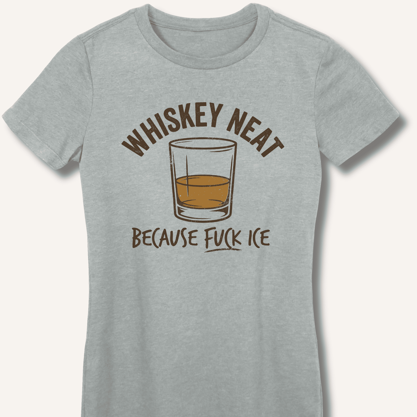 Whiskey Neat Fitted T-Shirt - Sip & Shirt