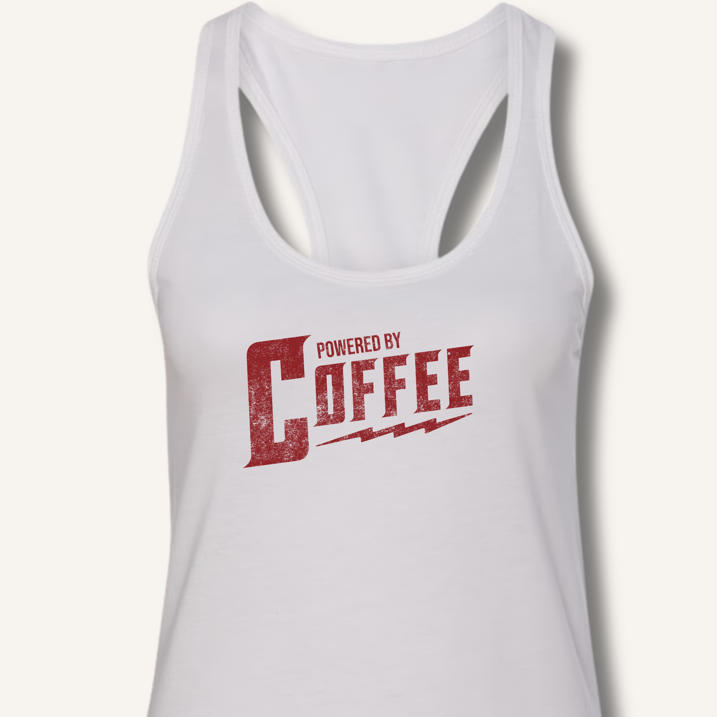 Powered By Coffee Racerback Tank