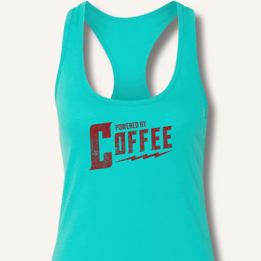 Powered By Coffee Racerback Tank