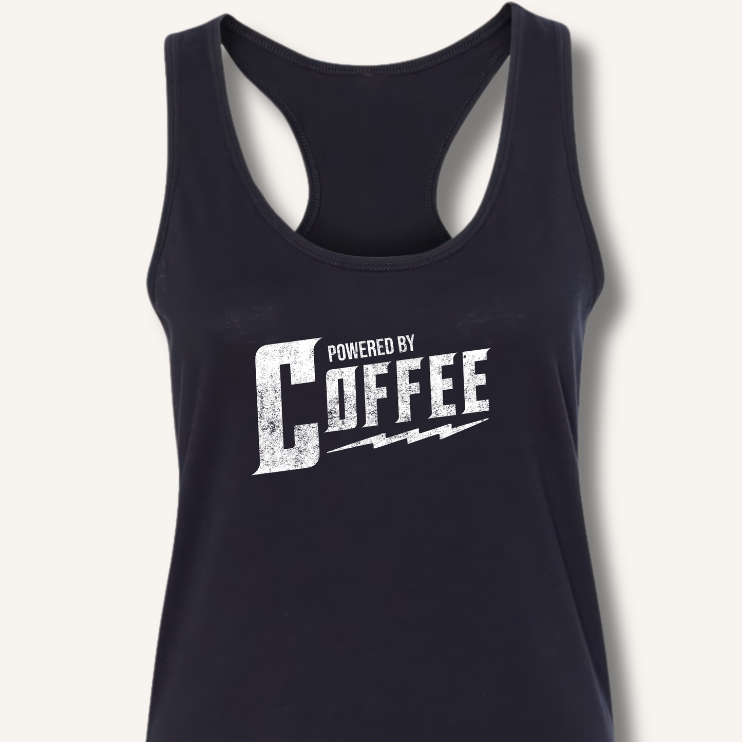 Powered By Coffee Racerback Tank