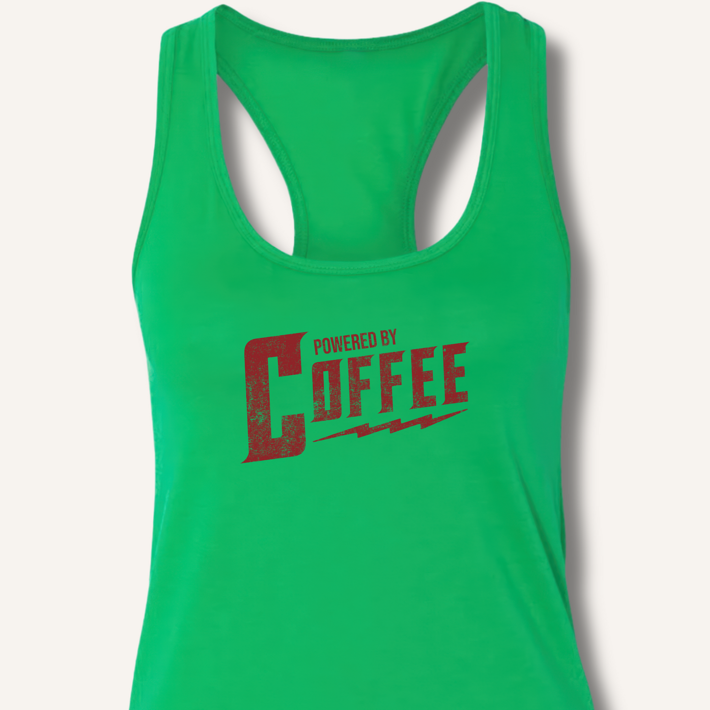 Powered By Coffee Racerback Tank