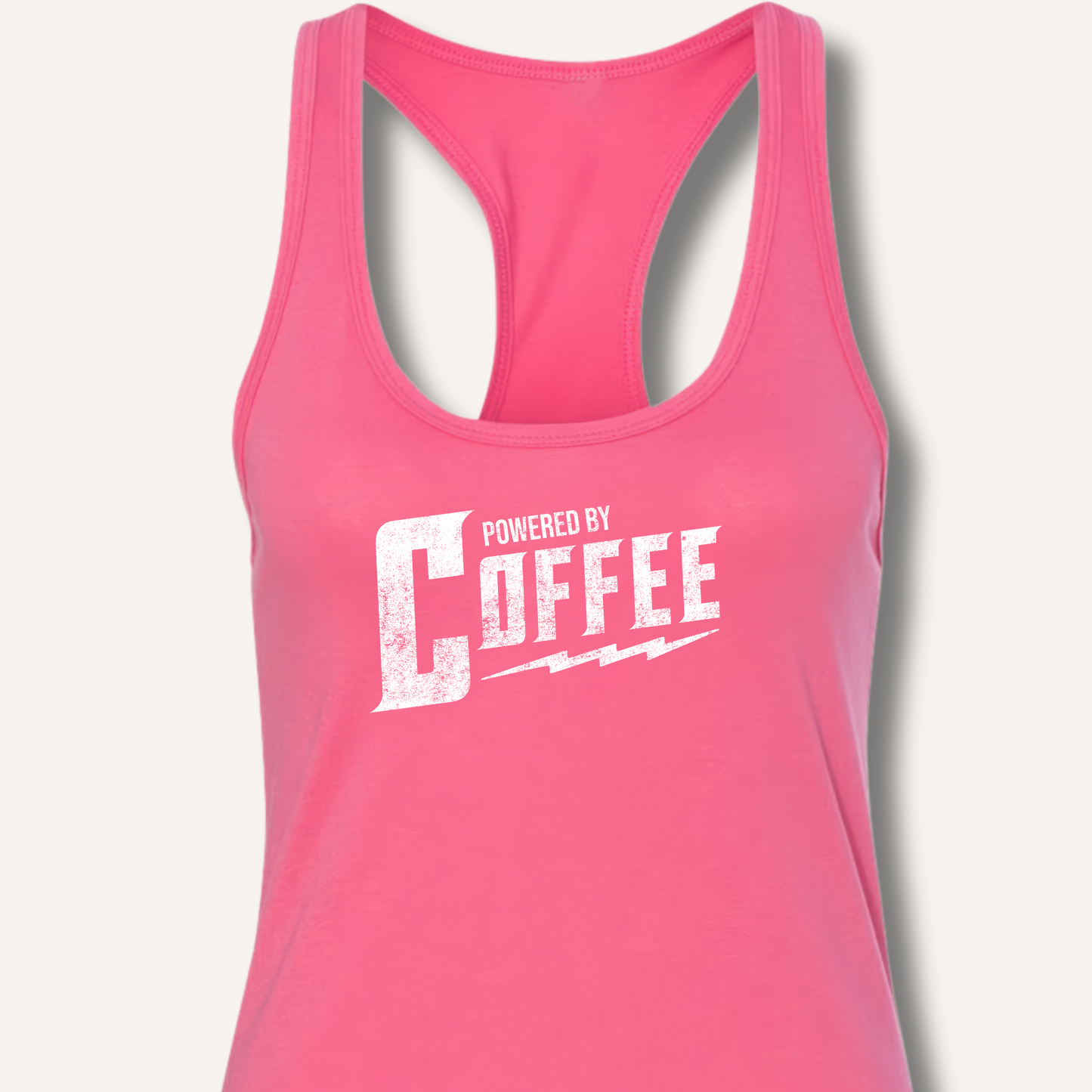 Powered By Coffee Racerback Tank