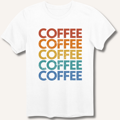 Coffee Vintage Rainbow T-Shirt