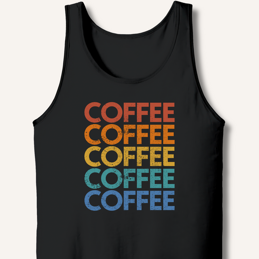 Coffee Vintage Rainbow Tank