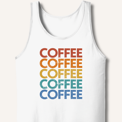 Coffee Vintage Rainbow Tank