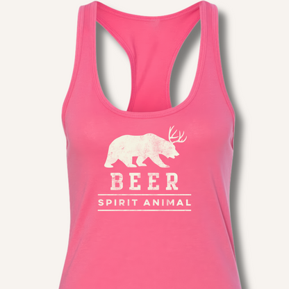 Beer Spirit Animal Racerback Tank