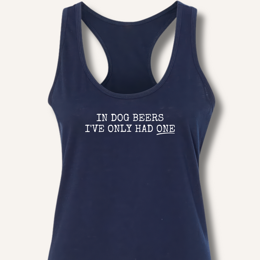 In Dog Beers Racerback Tank
