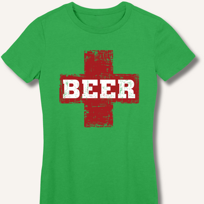 Beer First Aid Fitted T-Shirt
