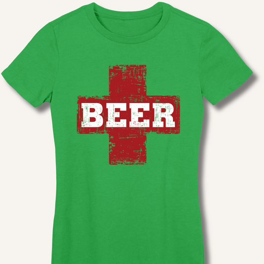 Beer First Aid Fitted T-Shirt