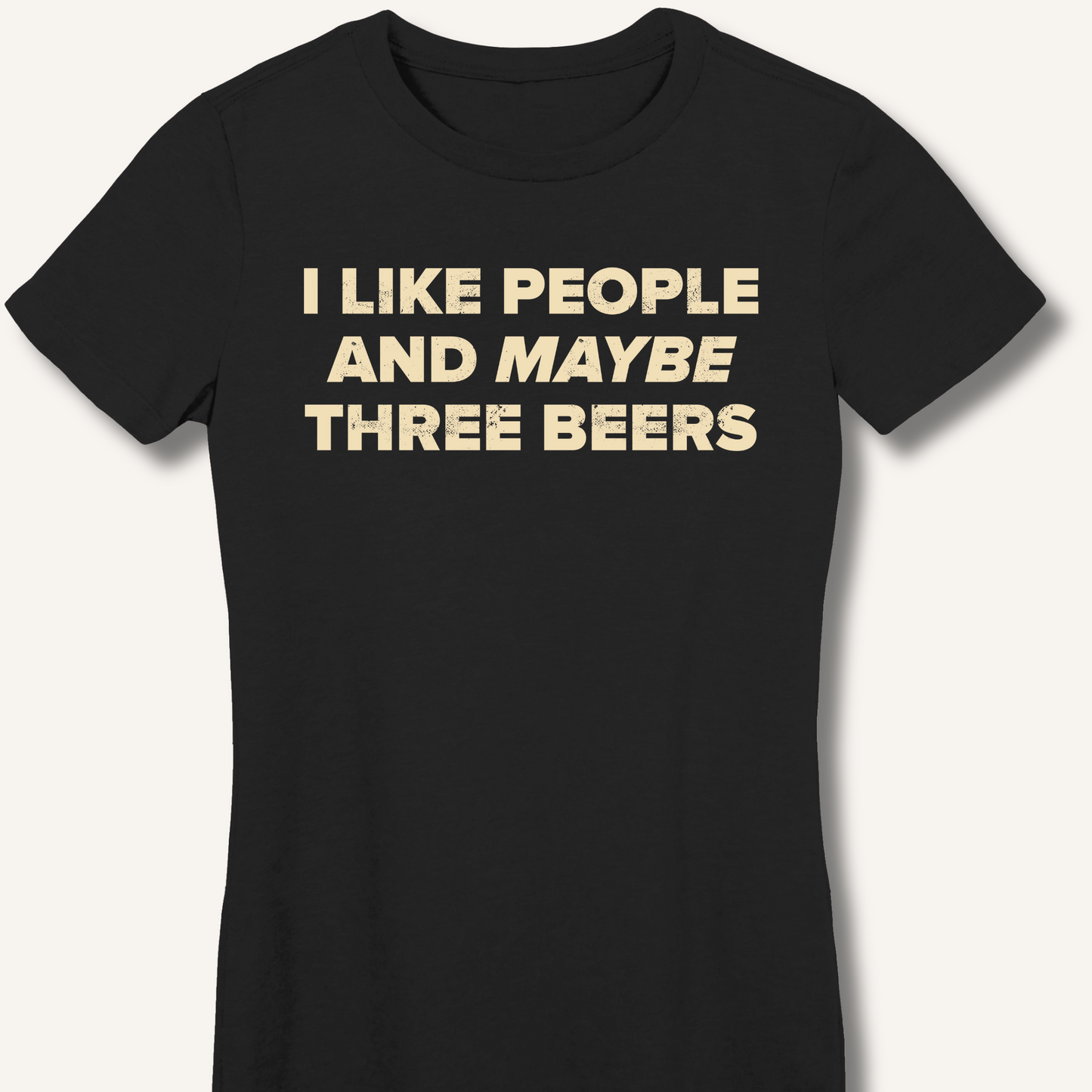 I Like People Fitted T-Shirt