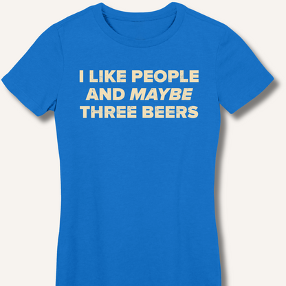 I Like People Fitted T-Shirt