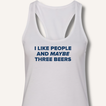 I Like People Racerback Tank