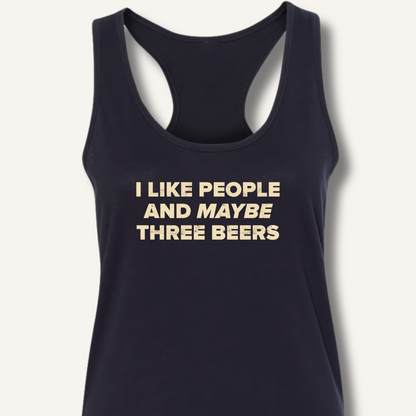 I Like People Racerback Tank