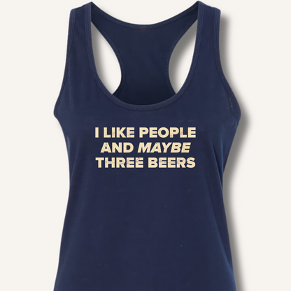 I Like People Racerback Tank