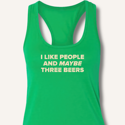 I Like People Racerback Tank