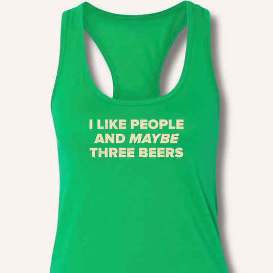 I Like People Racerback Tank