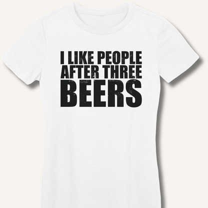 I Like People Fitted T-Shirt