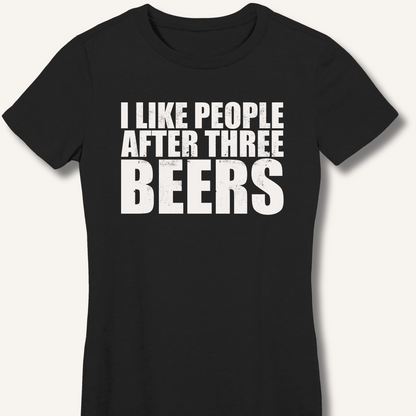 I Like People Fitted T-Shirt