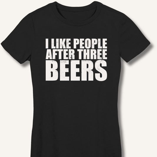 I Like People Fitted T-Shirt