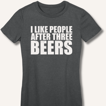 I Like People Fitted T-Shirt