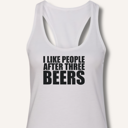 I Like People Racerback Tank