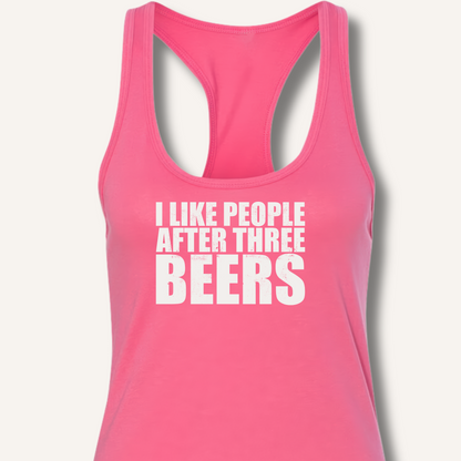 I Like People Racerback Tank