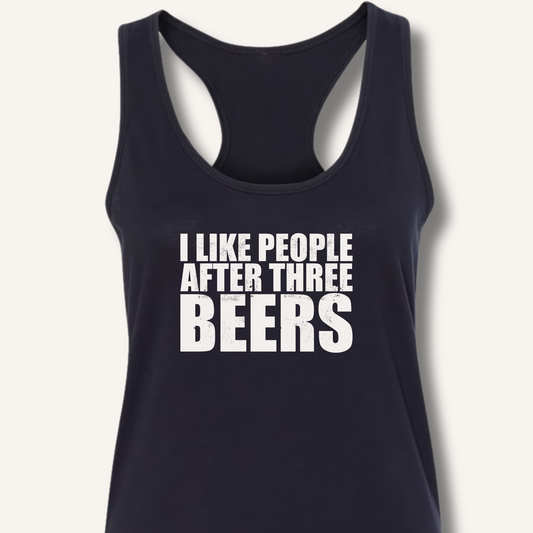 I Like People Racerback Tank